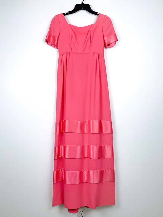 Emma Domb Dresses & Skirts - 1960s Emma Domb evening gown pink empire waist regency style dress fits size 0